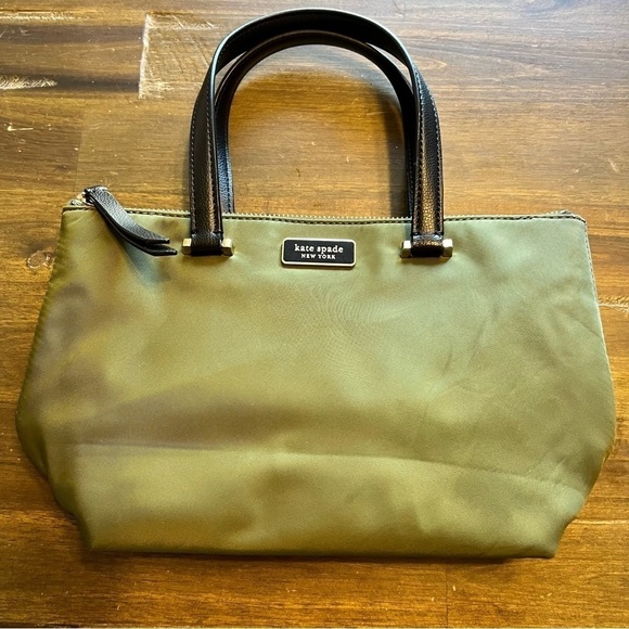 Kate Spade Green Mini Tote Small Handbag Olive - Picture 1 of 12